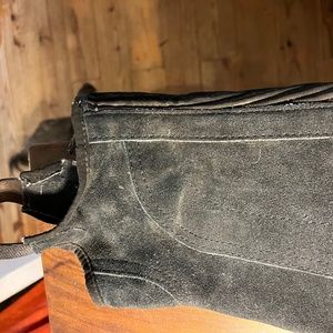 Knee high suede chaps